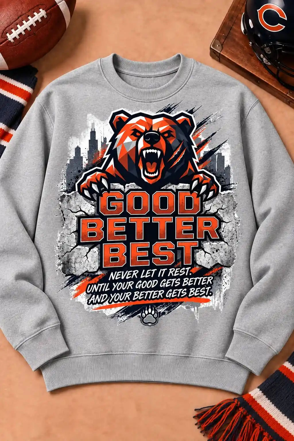 Chicago Bear Masculine Crewneck Sweatshirt