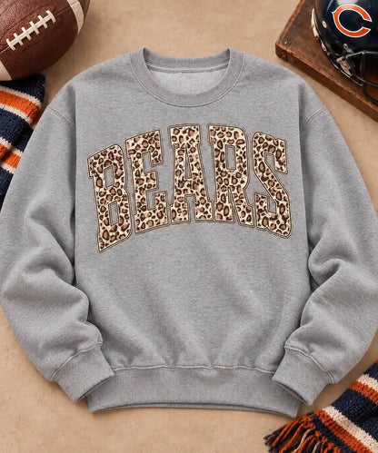 Chicago Bears Cheetah Crewneck Sweatshirt