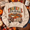 Cozy Thankful Autumn Gildan Crewneck Sweatshirt