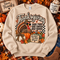 Good Food Cozy Thanksgiving Gildan Crewneck Sweatshirt