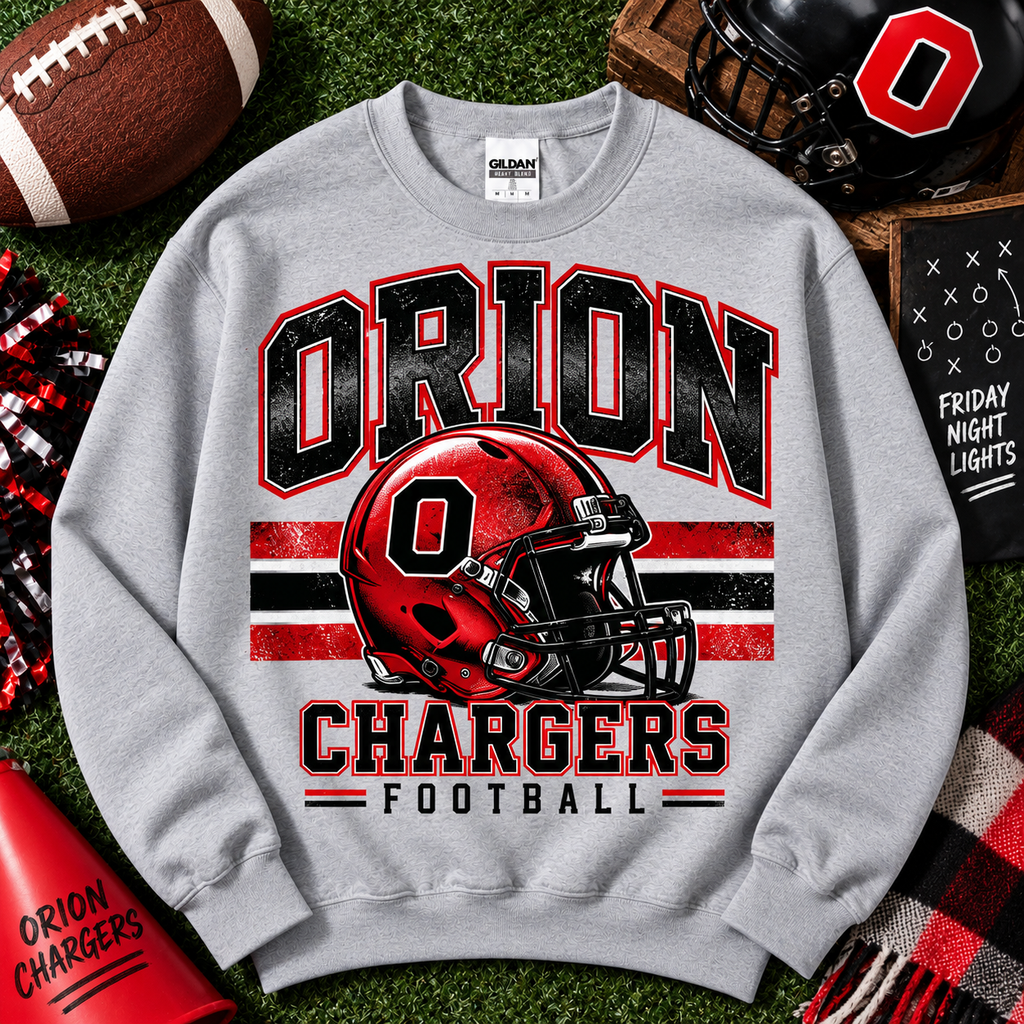 Vintage Orion Chargers Football Gildan Crewneck Sweatshirt