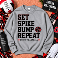 Set Spike Bump Repeat Orion Volleyball Crewneck Sweatshirt