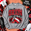 Distressed Orion Volleyball Gildan Crewneck Sweatshirt