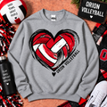 Heart-Shaped Orion Volleyball Gildan Crewneck Sweatshirt