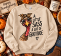 Sassy Turkey Thanksgiving Gildan Crewneck Sweatshirt