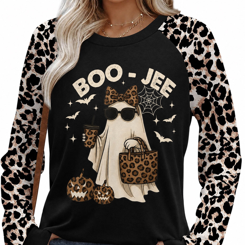 Boo-Jee leopard Halloween shirt mockup