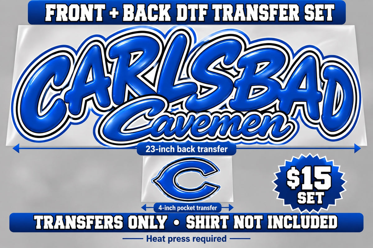 Carlsbad Cavemen Custom DTF Order