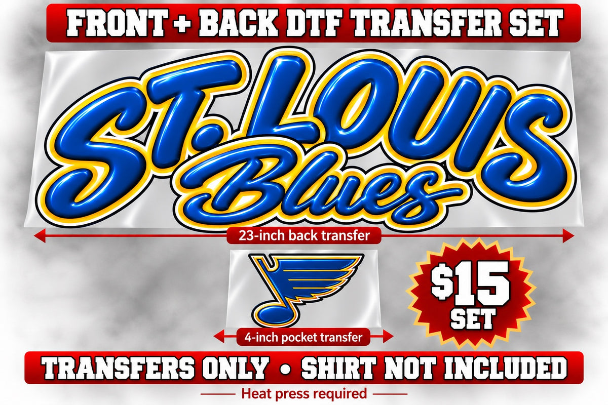 St. Louis Blues Custom DTF Order
