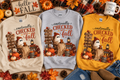 Emotionally Checked Into Fall crewneck sweatshirt in sand, gray, and gold