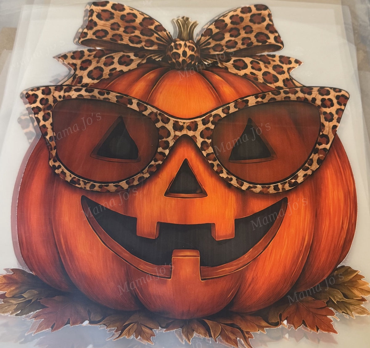 Leopard Sunglasses Pumpkin Halloween DTF Transfer