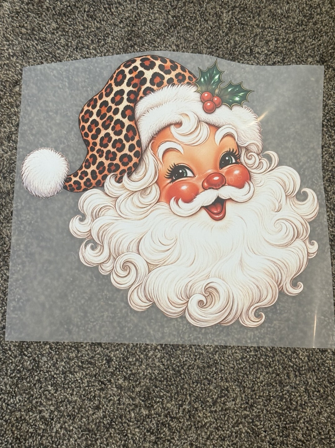 Vintage Leopard Santa DTF Transfer