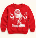 Matching red vintage Santa crewneck mockup