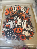 Spooky Ghosts and Pumpkins Halloween DTF Transfer