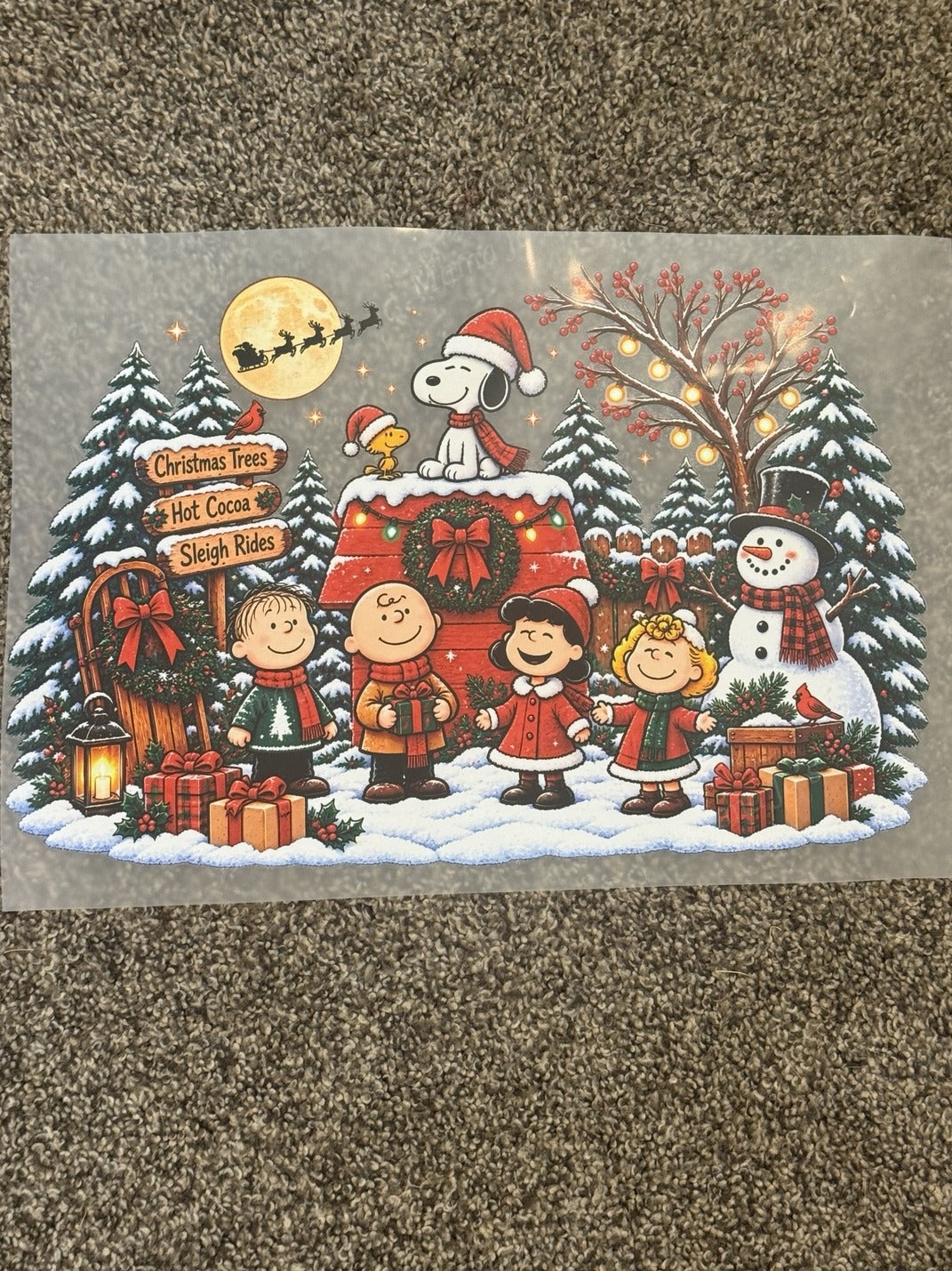 Winter Doghouse Christmas DTF Transfer