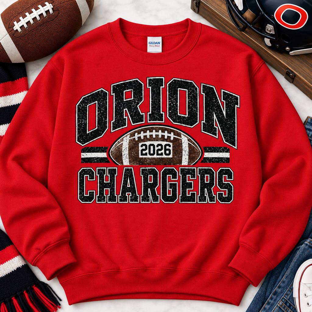 Orion Chargers Football 2026 Gildan Crewneck Sweatshirt